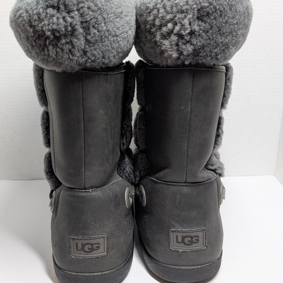 Ugg Sheepskin Leather Moon Boots Women US Size 9 - Picture 2 of 14